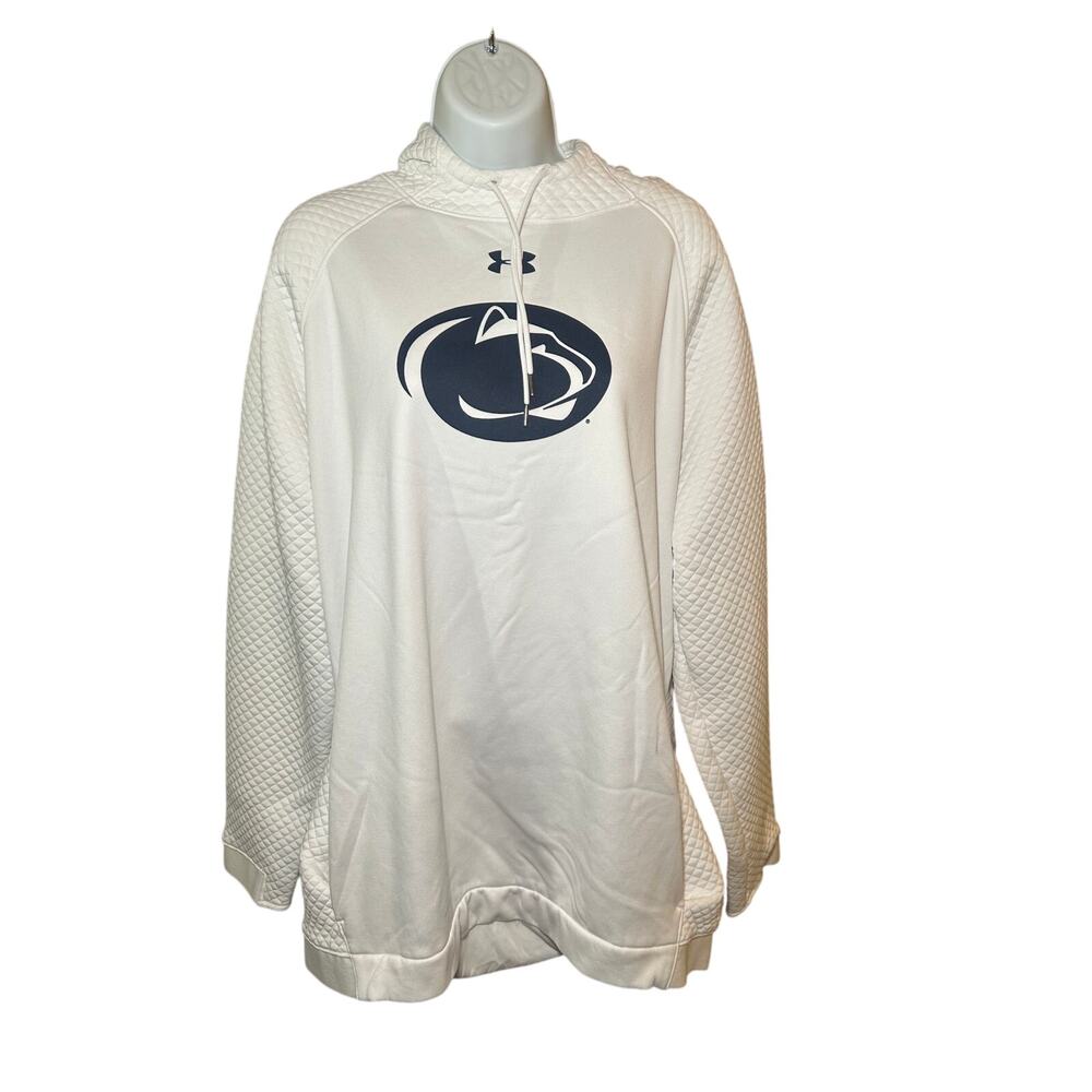 Penn state- Under Armour quilted hoodie, cold gear, white, women’s 2XL -new
